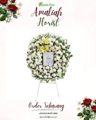 Krans Bunga Duka Cita di Ciptomulyo